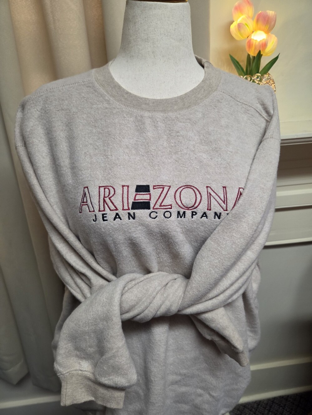 NWT Arizona Jean Company Crewneck Sweatshirt - Light Heather Size Large